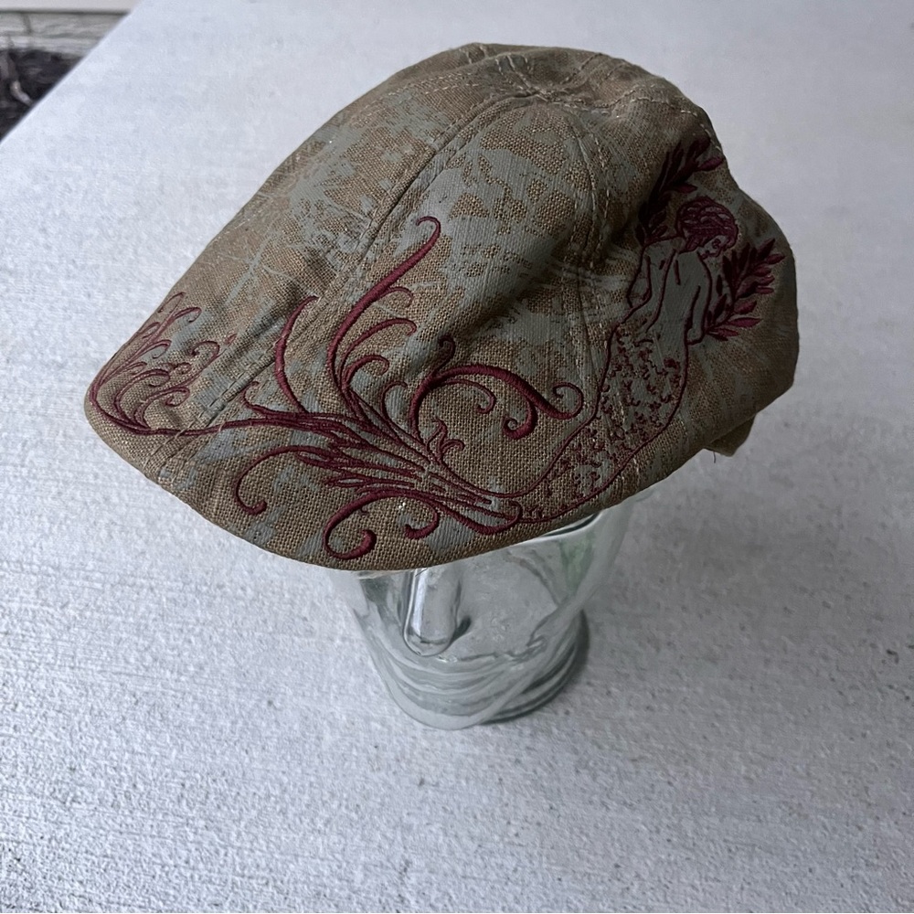 Goorin Bros 1333 Minna Mermaid Embroidered Newsboy Cap Hat Limited XLarge
